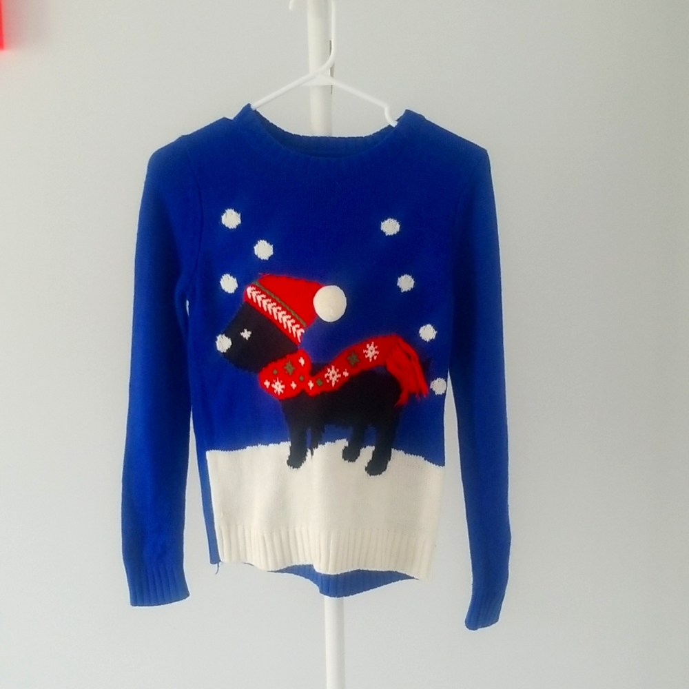 Dark Blue Forever 21 Girls Christmas Sweater Size S